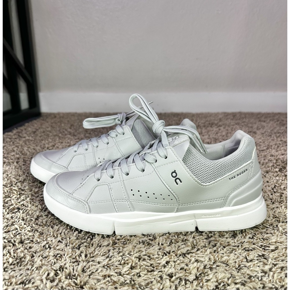 On Running Shoes Women's Size 9 Gray White The Roger Clubhouse Sneakers CloudTec